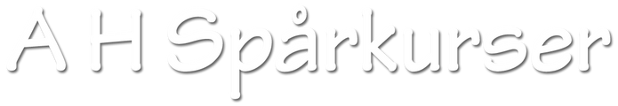 A H Spårkurser